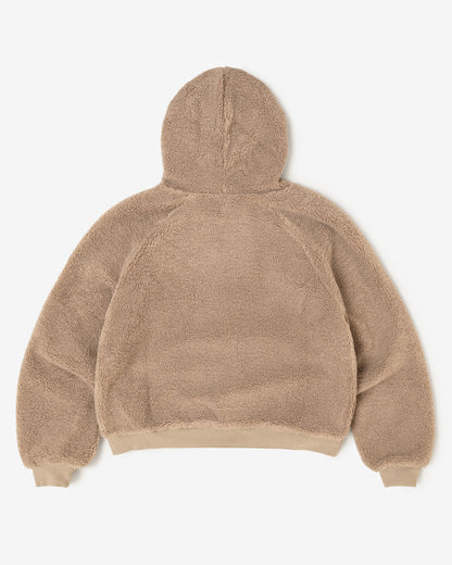 Reversible Sherpa Hoodie (Tan)